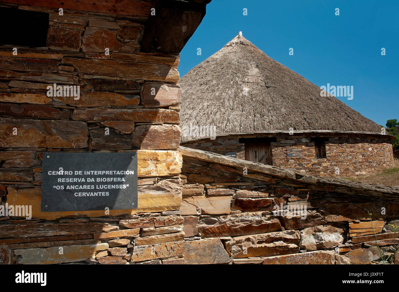 Sierra de Los Ancares Biosphere Reserve-Interpretation Center, San Roman-Cervantes, Lugo Provinz, Region Galicien, Spanien, Europa Stockfoto