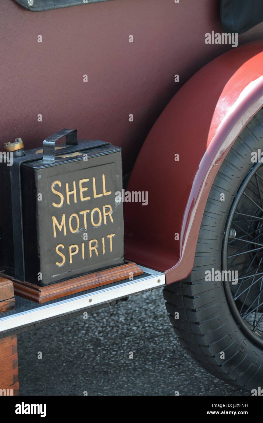 Shell Motor Geist Benzin kann. Stockfoto