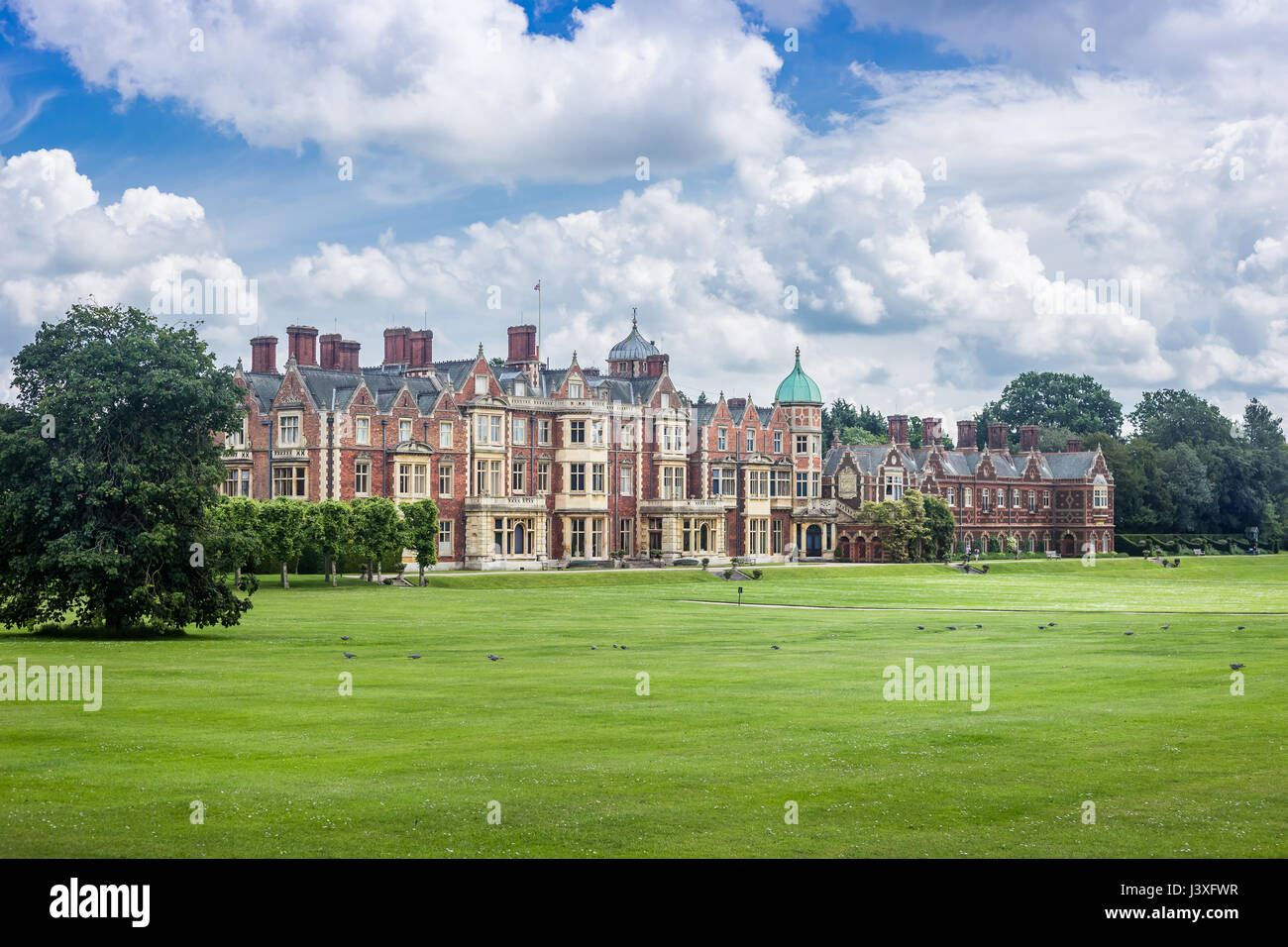 Sandringham House, der Residenz der Queen Land in Norfolk, Großbritannien Stockfoto