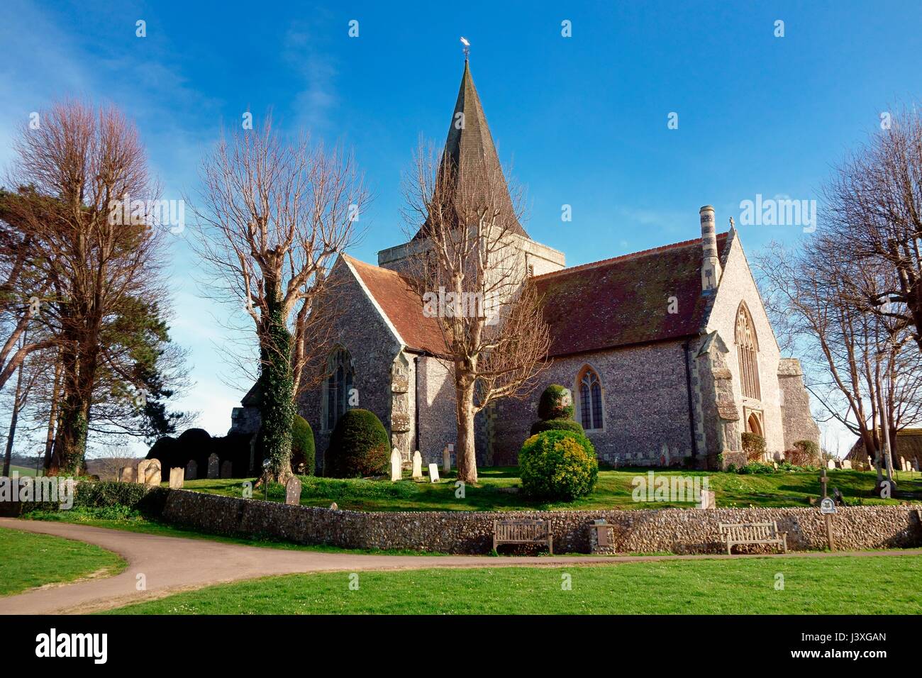 Touristenort mittelalterliches Dorf East Sussex Stockfoto