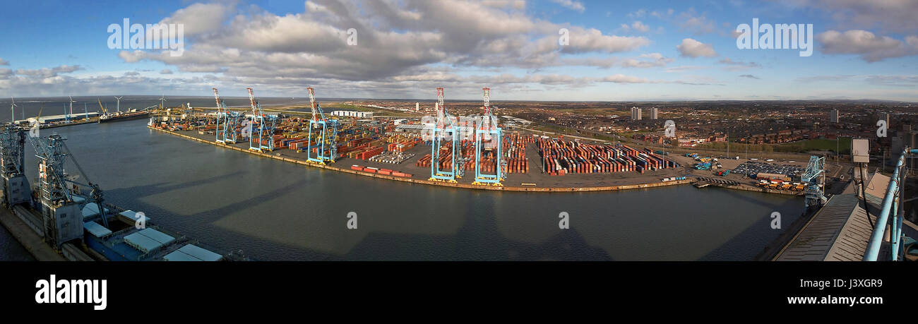 Seaforth Containerterminal. Stockfoto