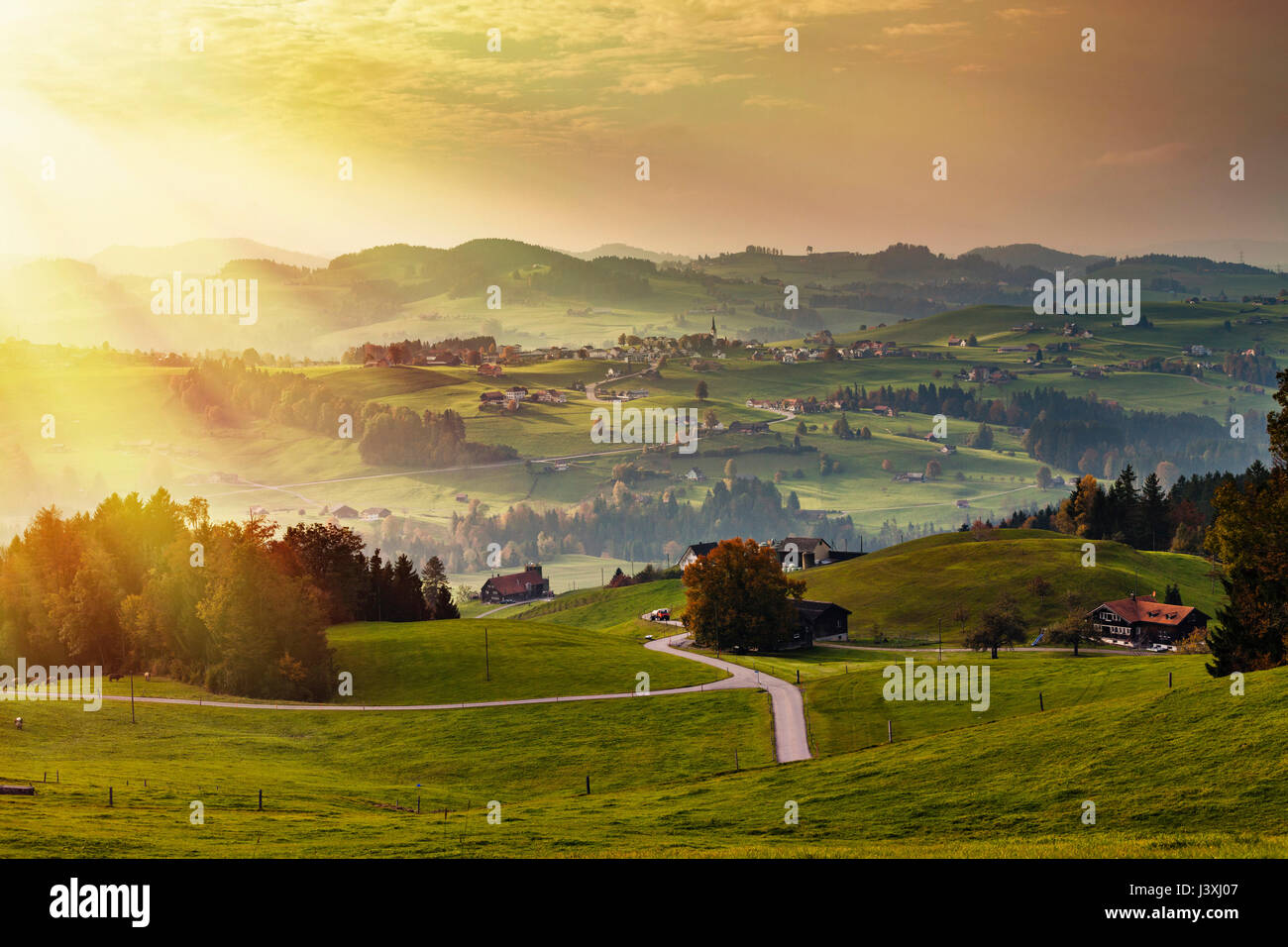 Malerische Aussicht, Appenzell, Appenzellerland, Schweiz Stockfoto