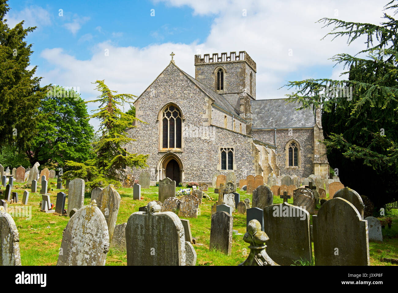 St. Marien Kirche, großes Bedwyn, Wiltshire, England UK Stockfoto