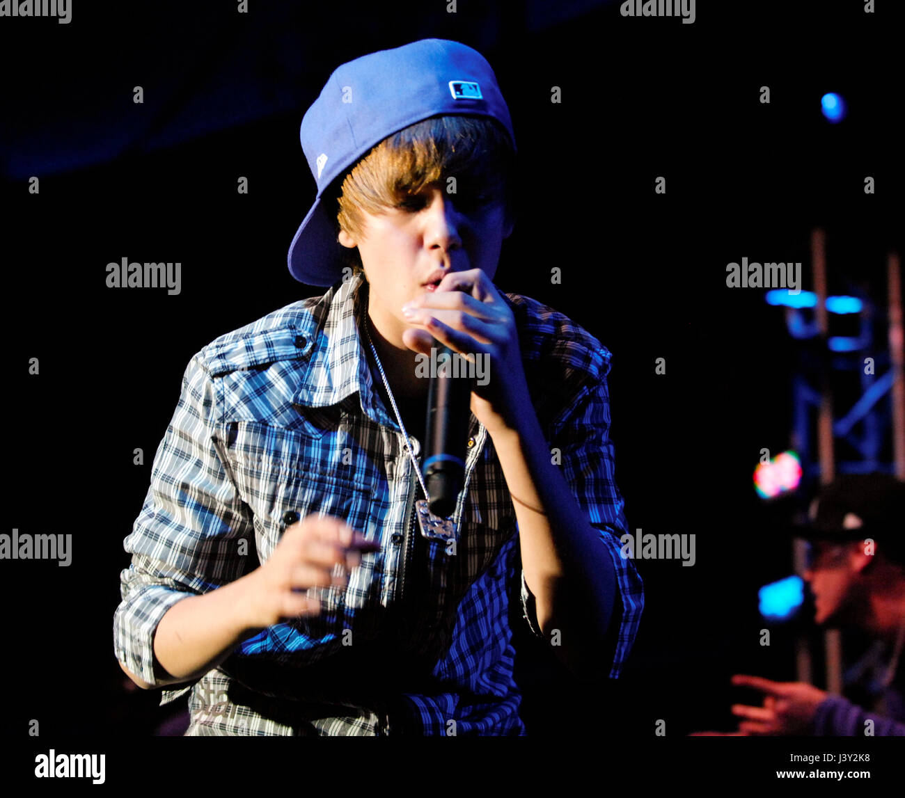 Justin Bieber führt auf das Hollywood Palladium am 14. Februar 2010 in Hollywood. Stockfoto