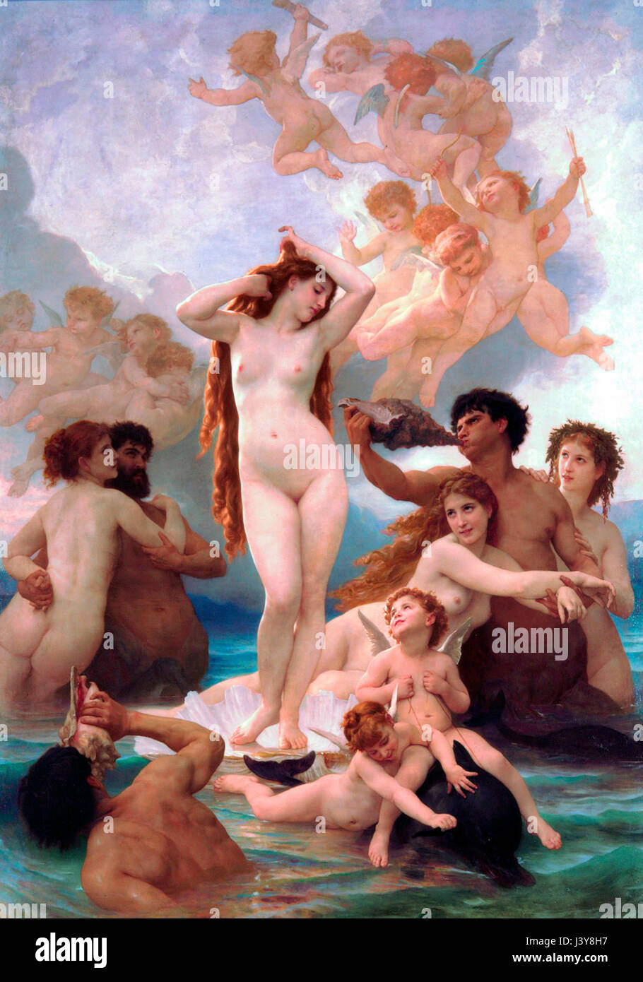 Die Geburt der Venus von William-Adolphe Bouguereau (1879) Stockfoto
