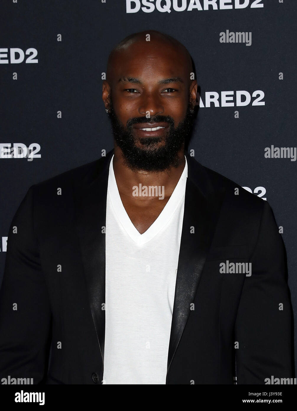 Ricky Martin und Celebrity Designer Dean & Dan Caten Host DSQUARED2 Grand Opening Party, 6. April um die Geschäfte am Kristalle im Inneren mit Aria: Tyson Beckford wo: Las Vegas, Nevada, Vereinigte Staaten, wann: 7. April 2017 Stockfoto