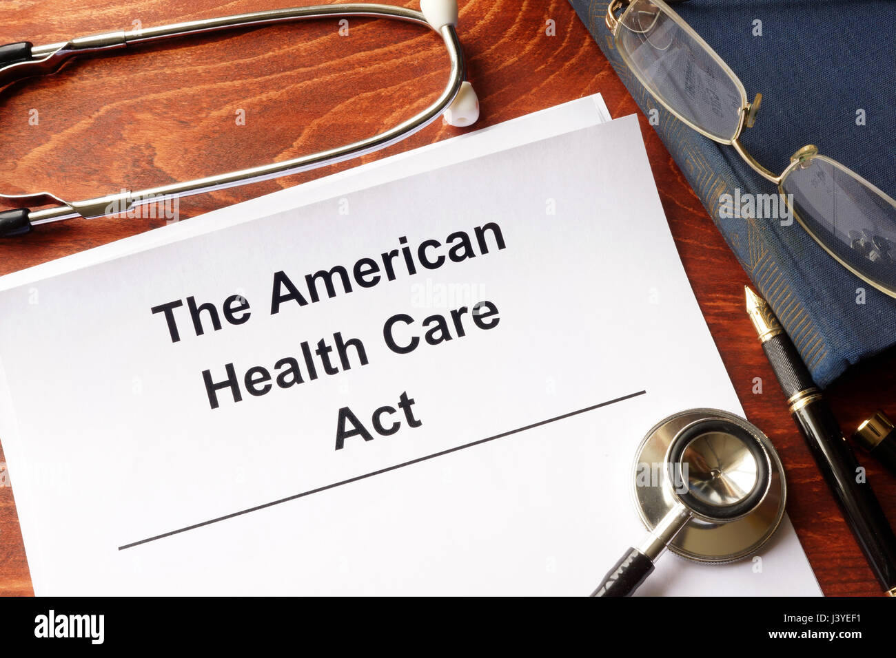 Die American health care Act. Trumpcare-Reform-Konzept. Stockfoto