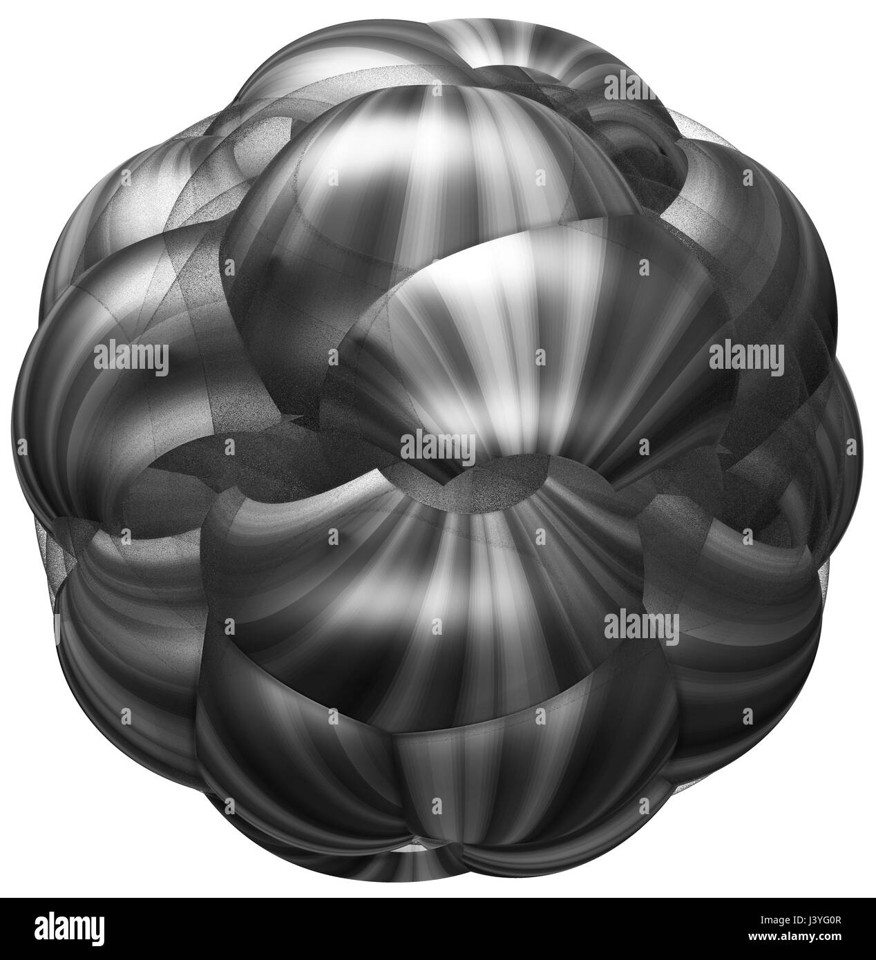 Monochrome abstrakte Fraktal Illustration für kreatives design Stockfoto