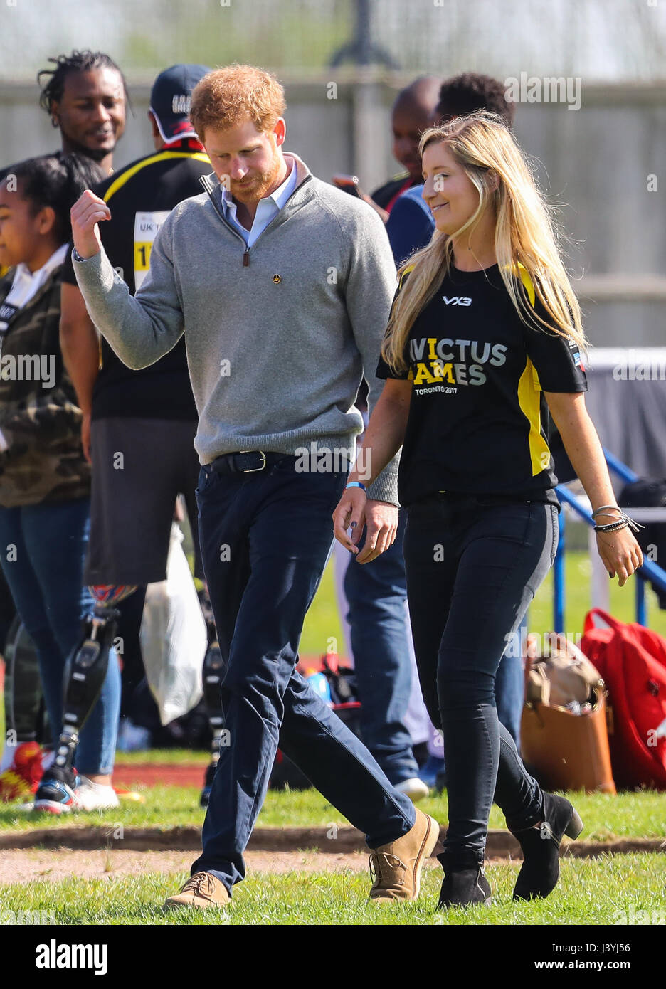 Prinz Harry, Patron der Invictus Games, besucht den UK Team Trials für die Invictus Games Toronto 2017 an der University of Bath Sports Training Village.  Mitwirkende: Prinz Harry Where: Bath, Großbritannien wenn: 7. April 2017 Credit: WENN.com Stockfoto