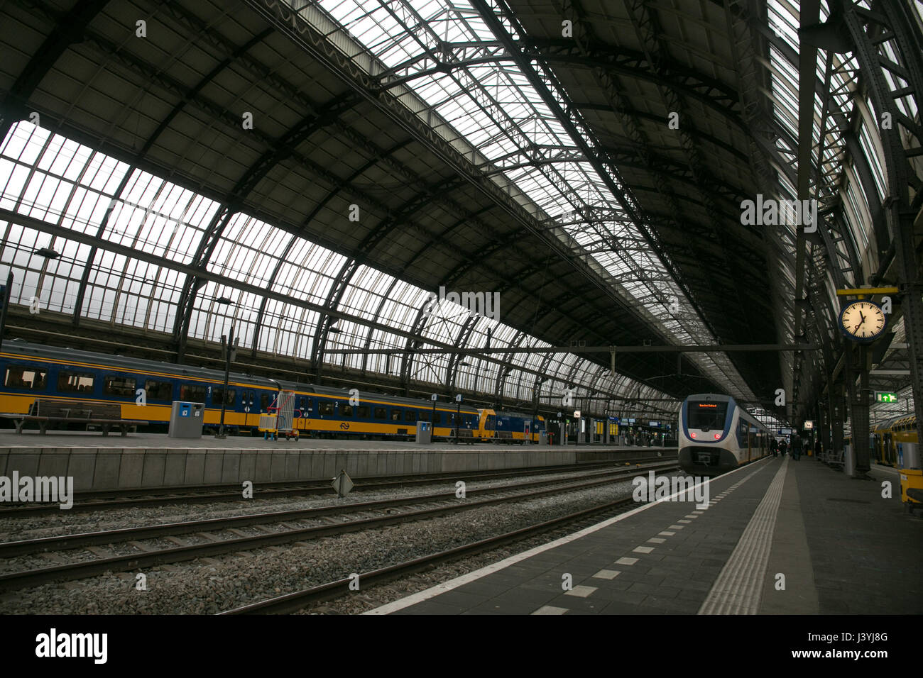 Erfassung von Amsterdam Ceentral Station Stockfoto