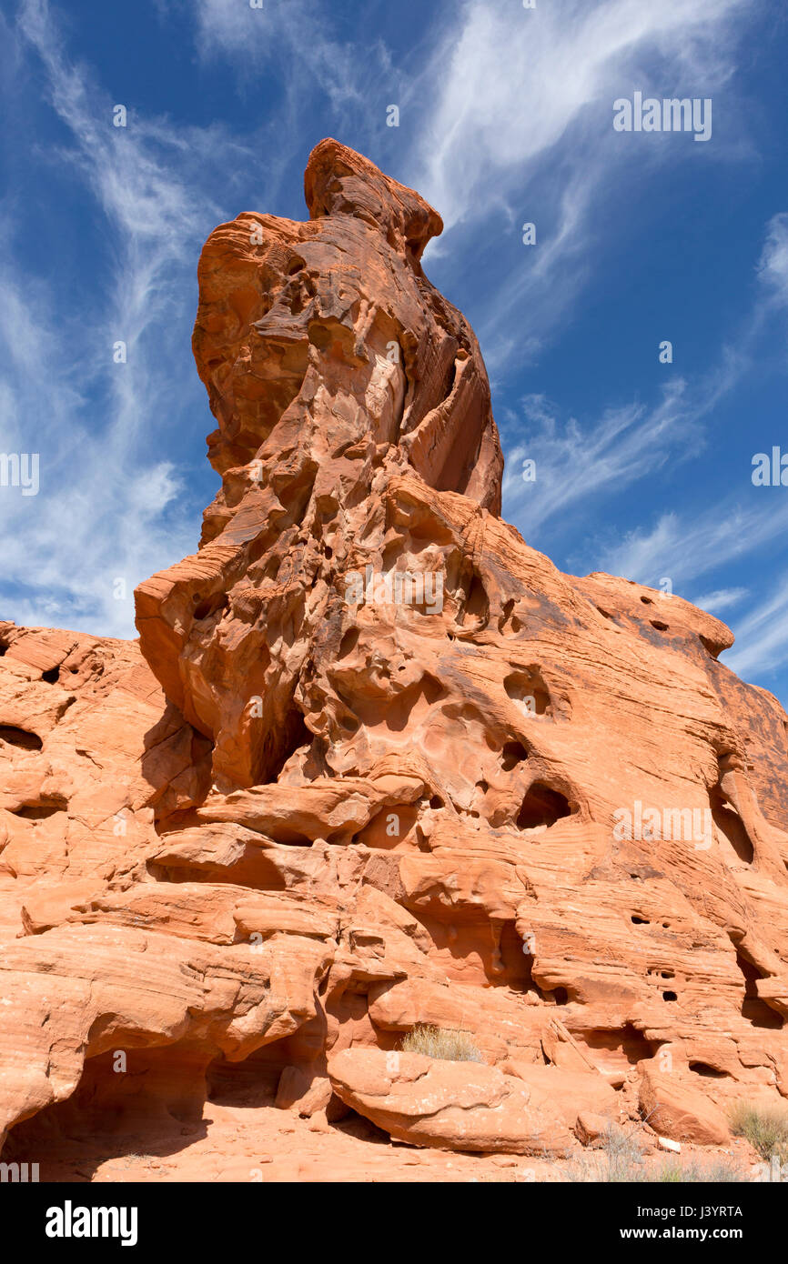 Roter Sandstein-Formationen im Valley of Fire State Park, Nevada, USA. Stockfoto