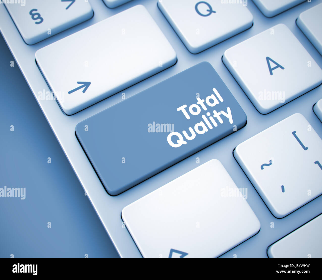 Total-Quality - Text auf die Schaltfläche "Tastatur". 3D. Stockfoto