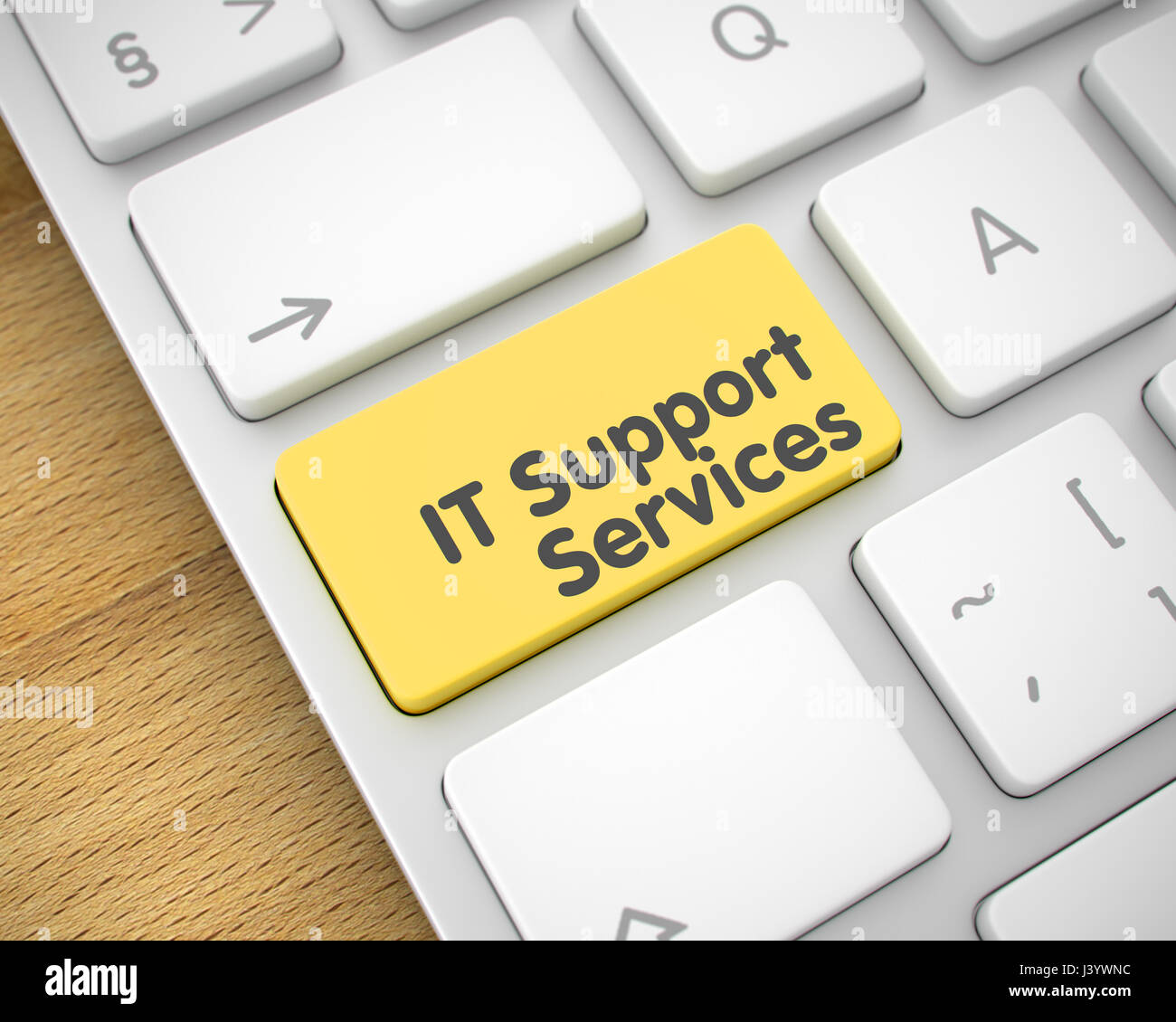 ES Support-Services - Inschrift auf die gelbe Taste. 3D Stockfoto