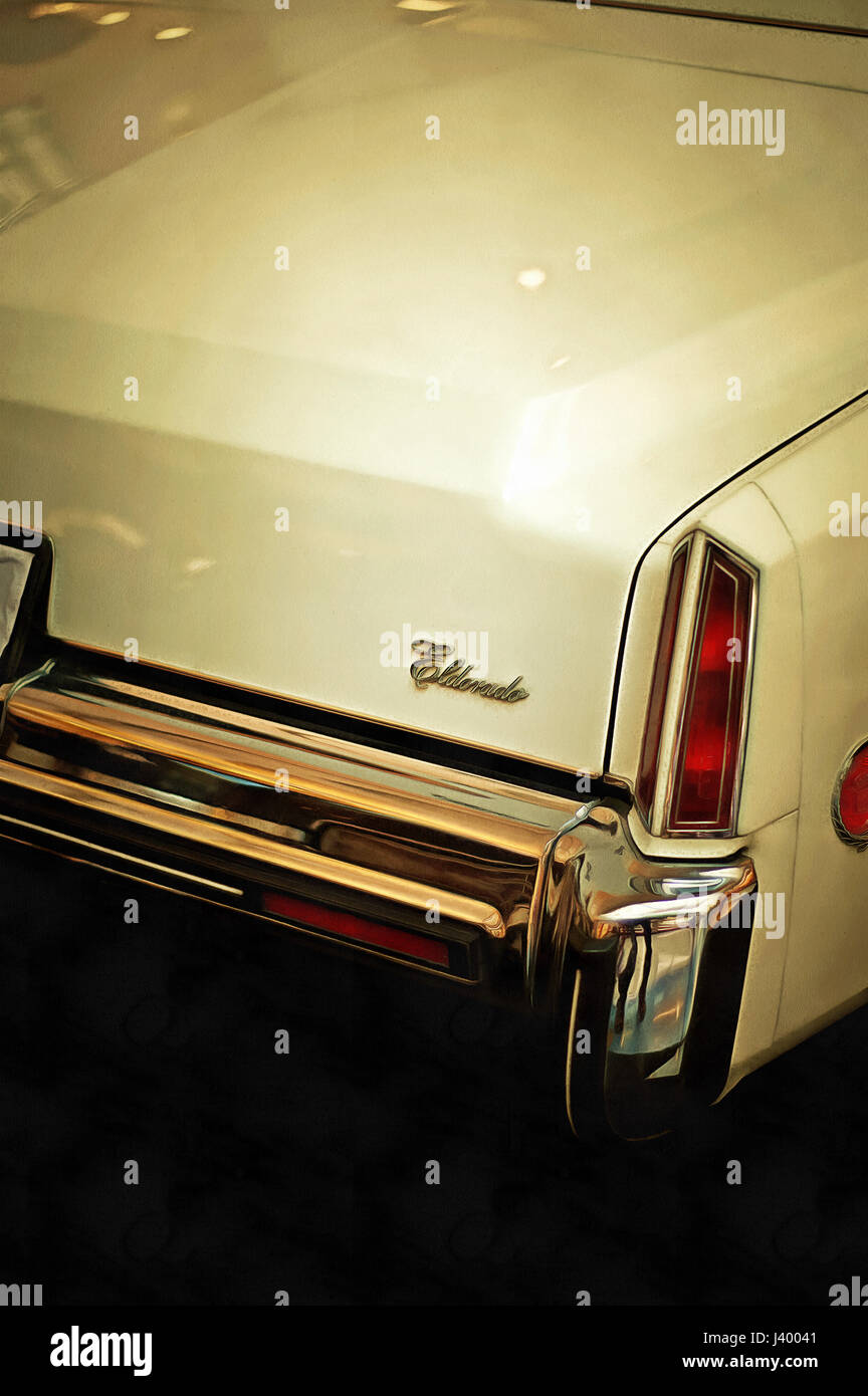 Illustrationen Cadillac Eldorado, Jahr 1973, Classic Cars Stockfoto