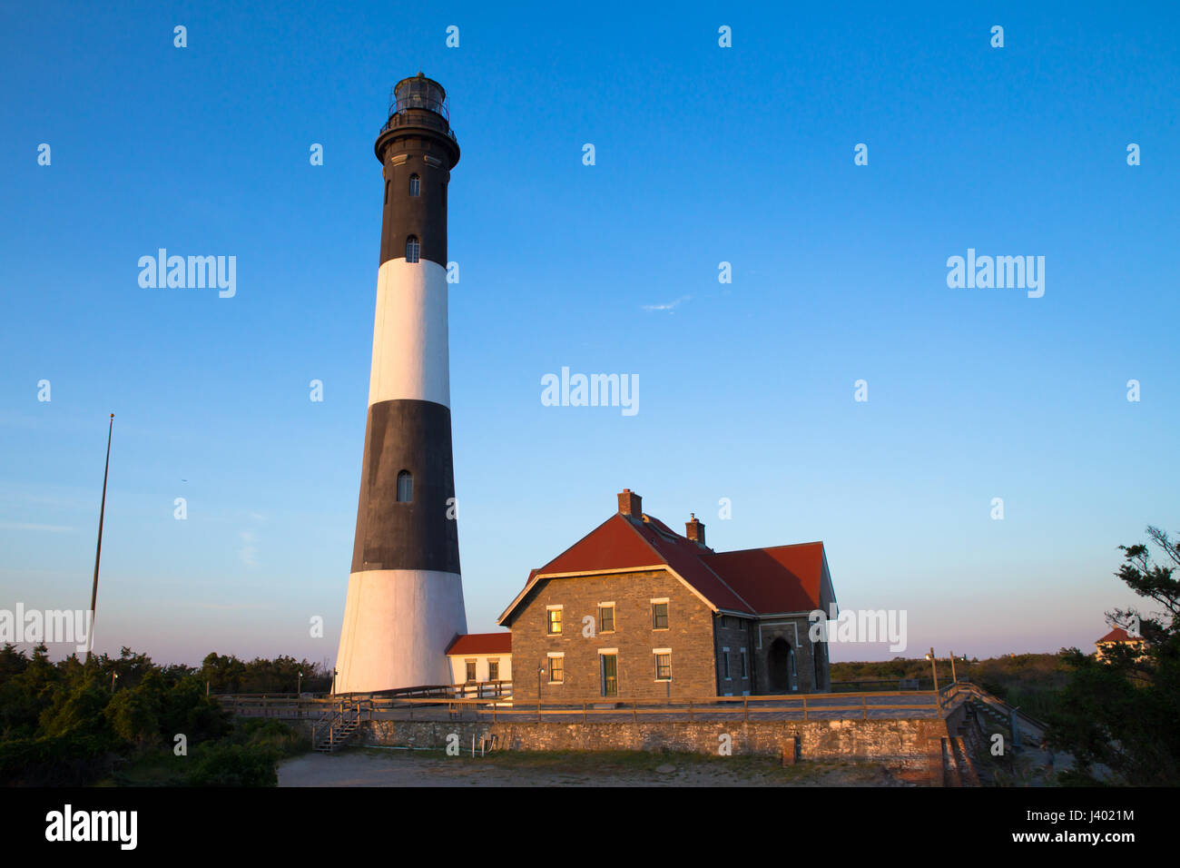 Historischen Fire Island Lighthouse, Long Island New York Stockfoto