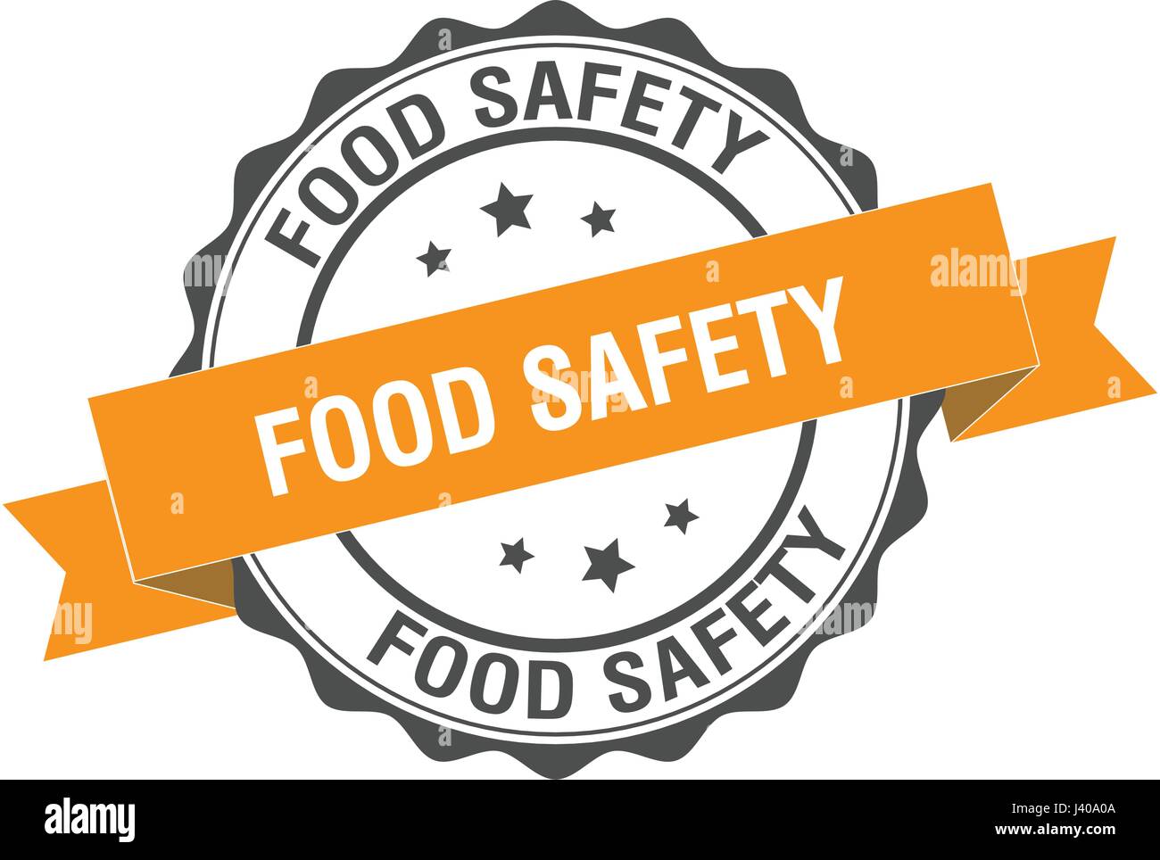 Lebensmittel Sicherheit Stempel Abbildung Stock Vektor