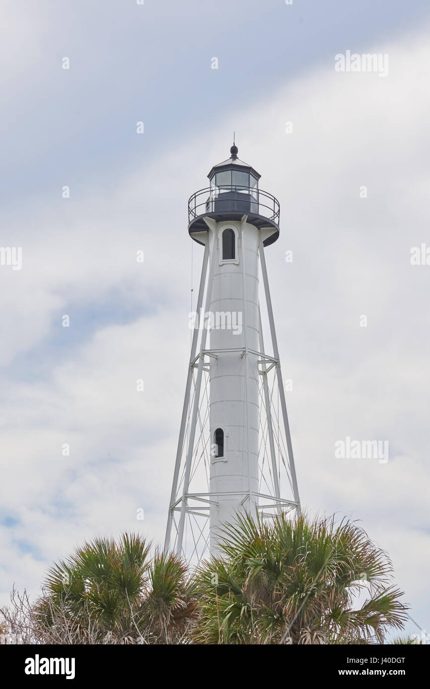 Leuchtturm auf Gasparilla Island, Florida Stockfoto