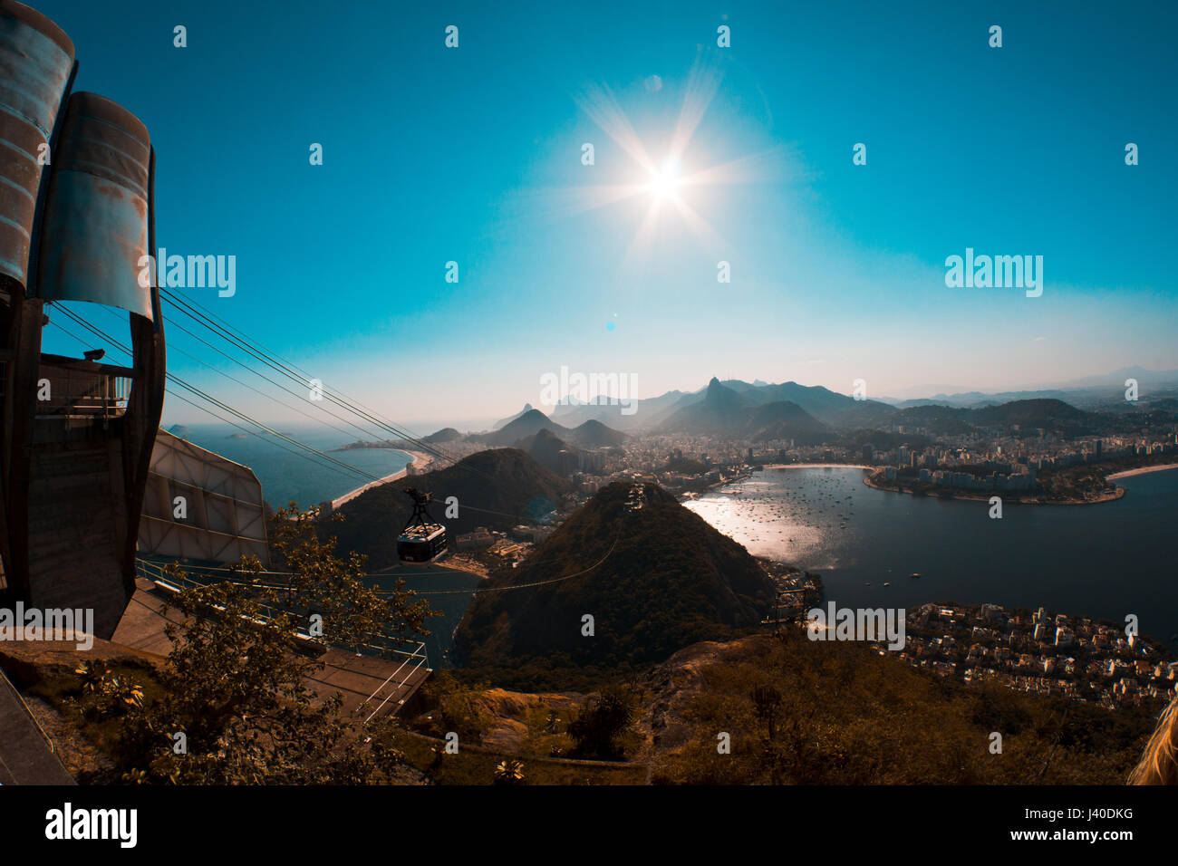 Zuckerhut oder PÃO DE AÇÚCAR in Rio De Janeiro Stockfoto