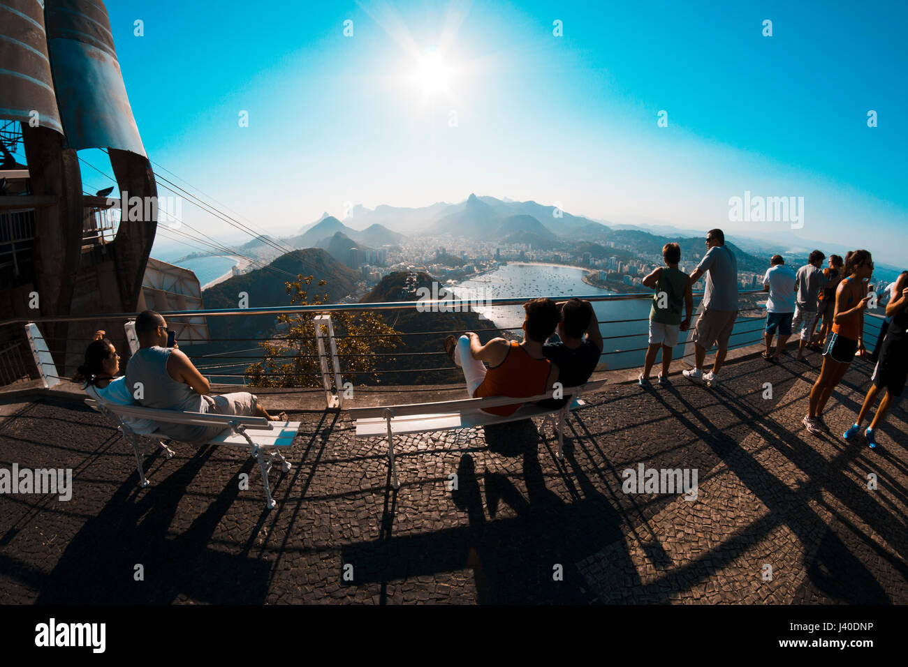 Zuckerhut oder PÃO DE AÇÚCAR in Rio De Janeiro Stockfoto
