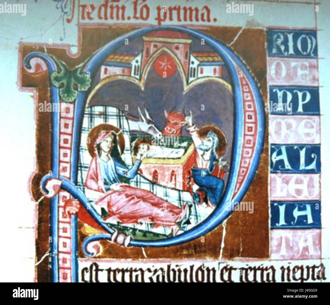 „Lekcionar AM narozeni Krista“ übersetzt in „Lectionary of the Birth of Christ“ (Lectionary of the Birth of Christ). Dies bezieht sich auf einen religiösen Text oder ein liturgisches Buch, das in christlichen Traditionen verwendet wird und sich möglicherweise auf die Feier der Geburt Christi während des liturgischen Jahres konzentriert. Stockfoto