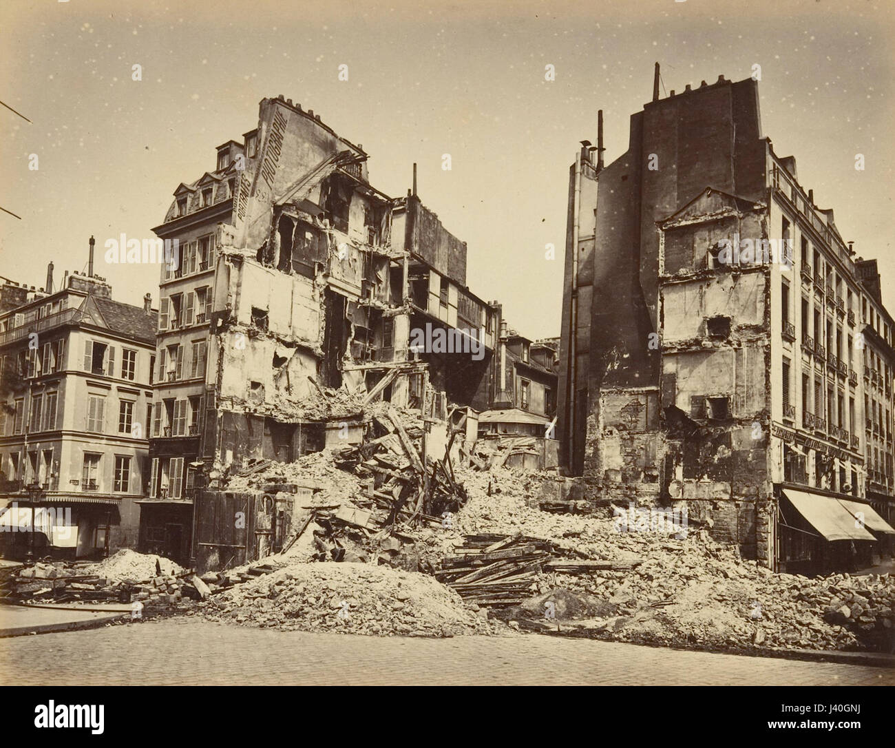Les Ruines de Paris et de ses Environs 1870 1871, Cent Fotografien, Premier Volumen. DP161603 Stockfoto