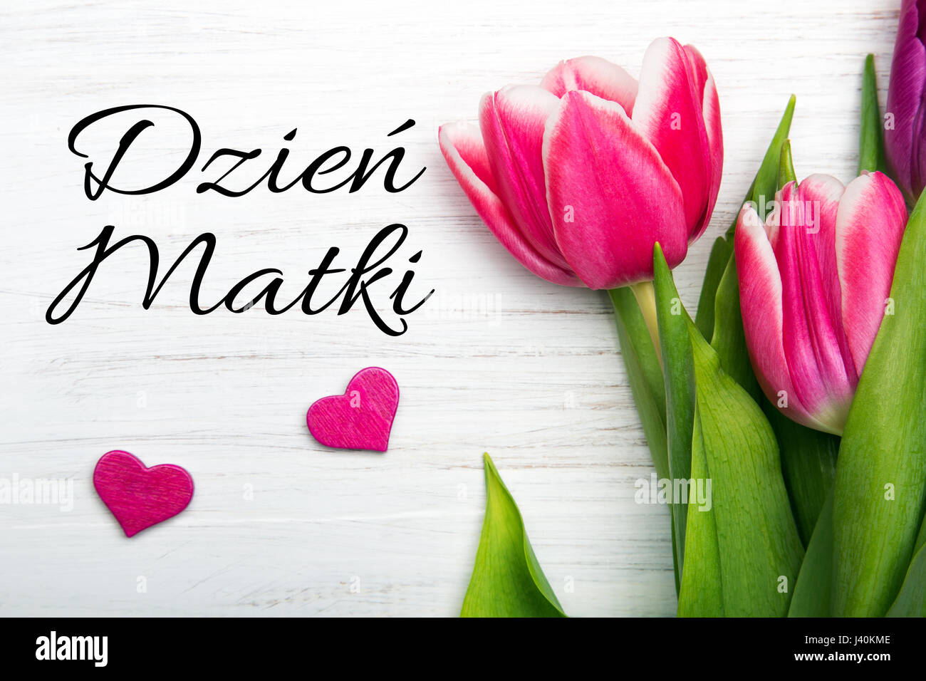 Polnische Grusskarte Fur Muttertag Stockbild Bild Von Bundel