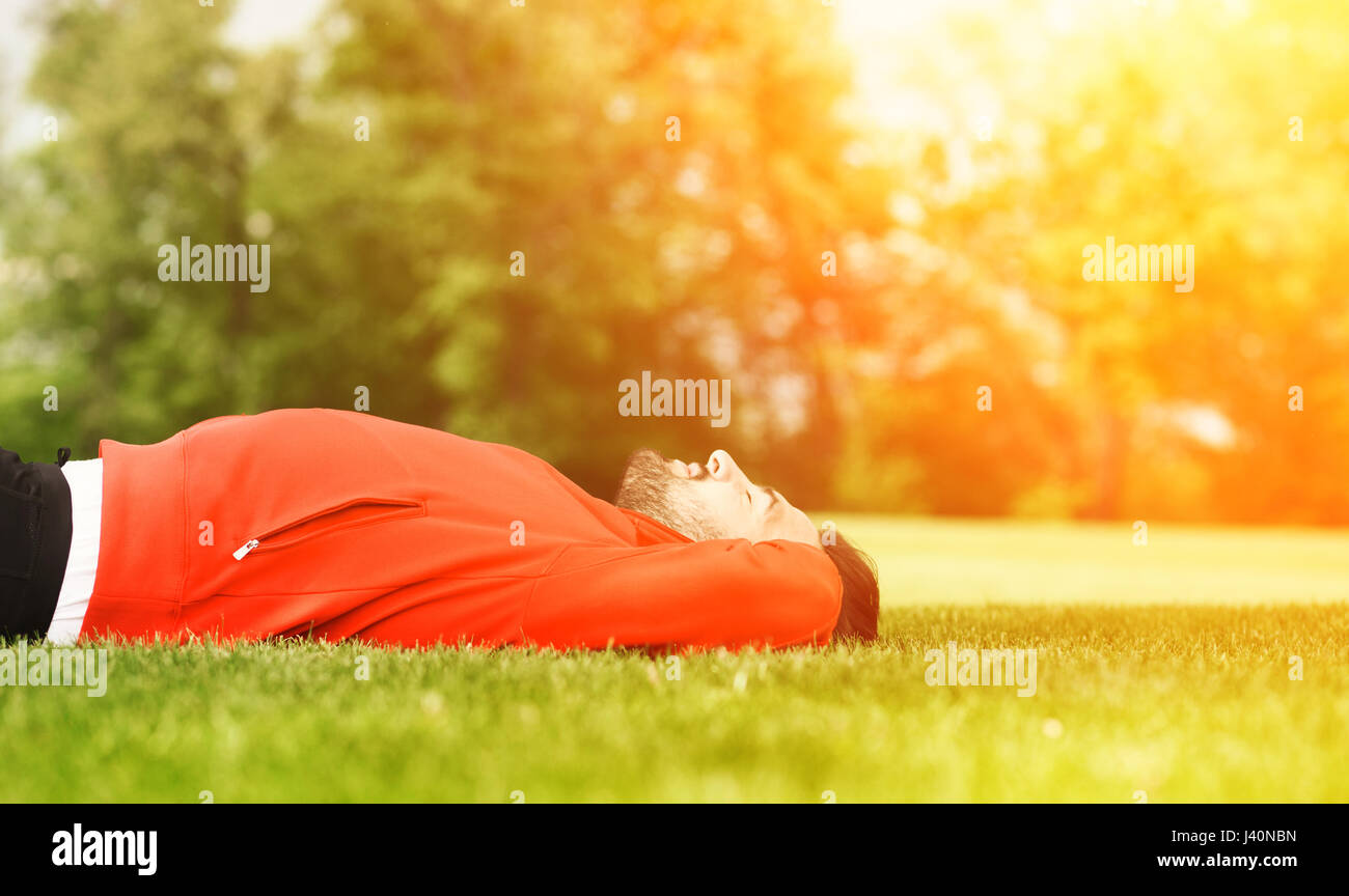 Sportler, training im park Stockfoto