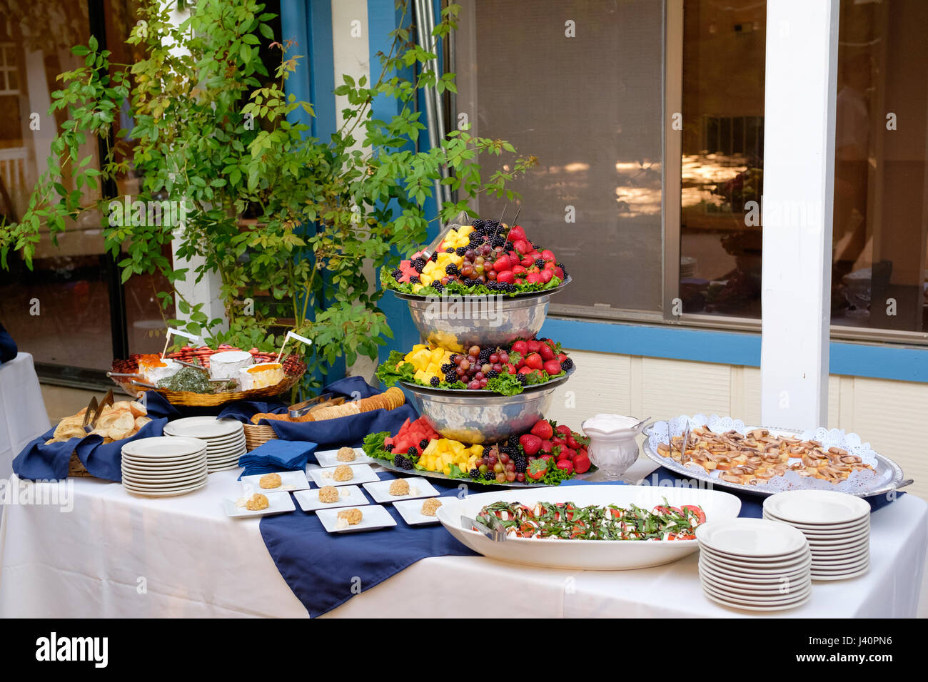 Hochzeit Empfang Buffet Essen Stockfoto