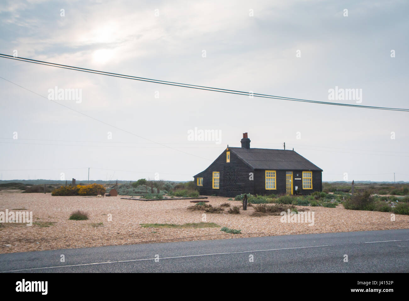 Jarmans Haus in Dungeness Stockfoto