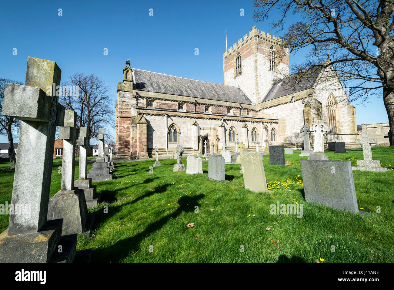 St. Asaph Cathedral in Denbighshire Nord-Wales Stockfoto