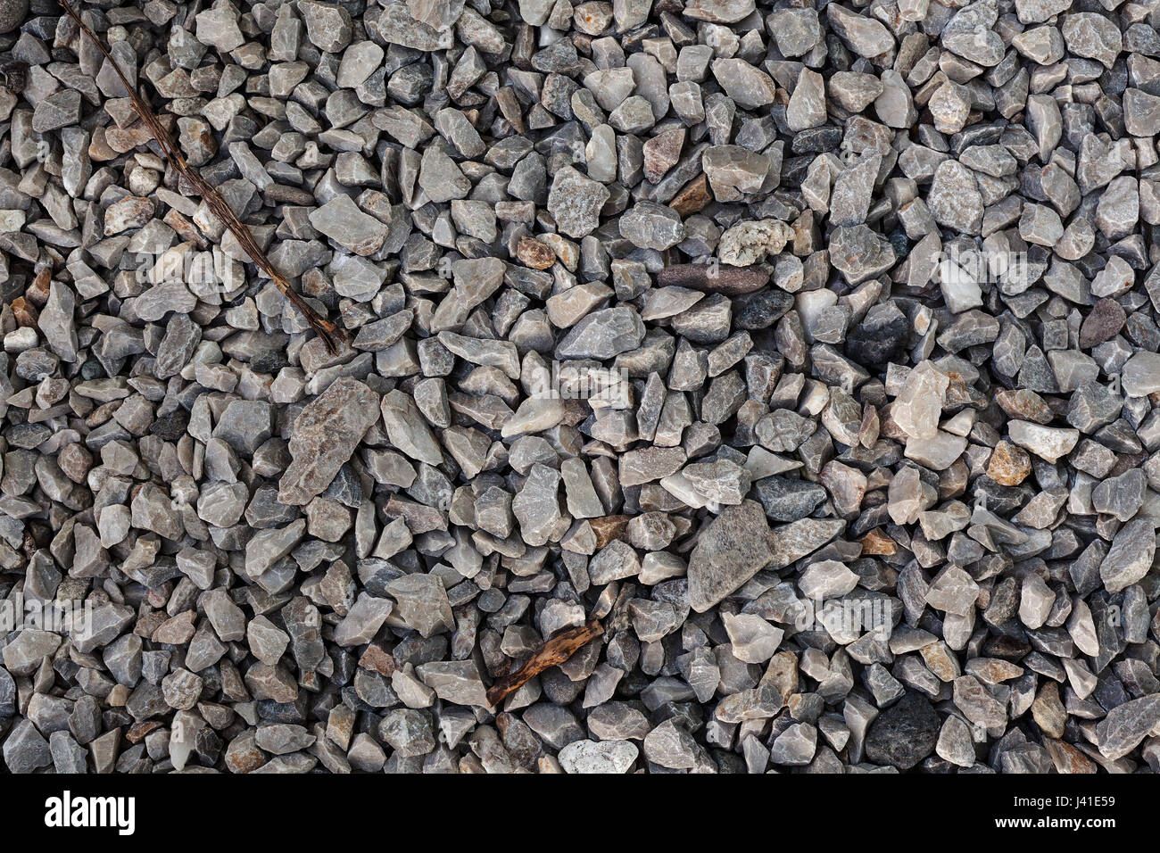 Detailansicht auf Schotter, Texturdetails. Stockfoto