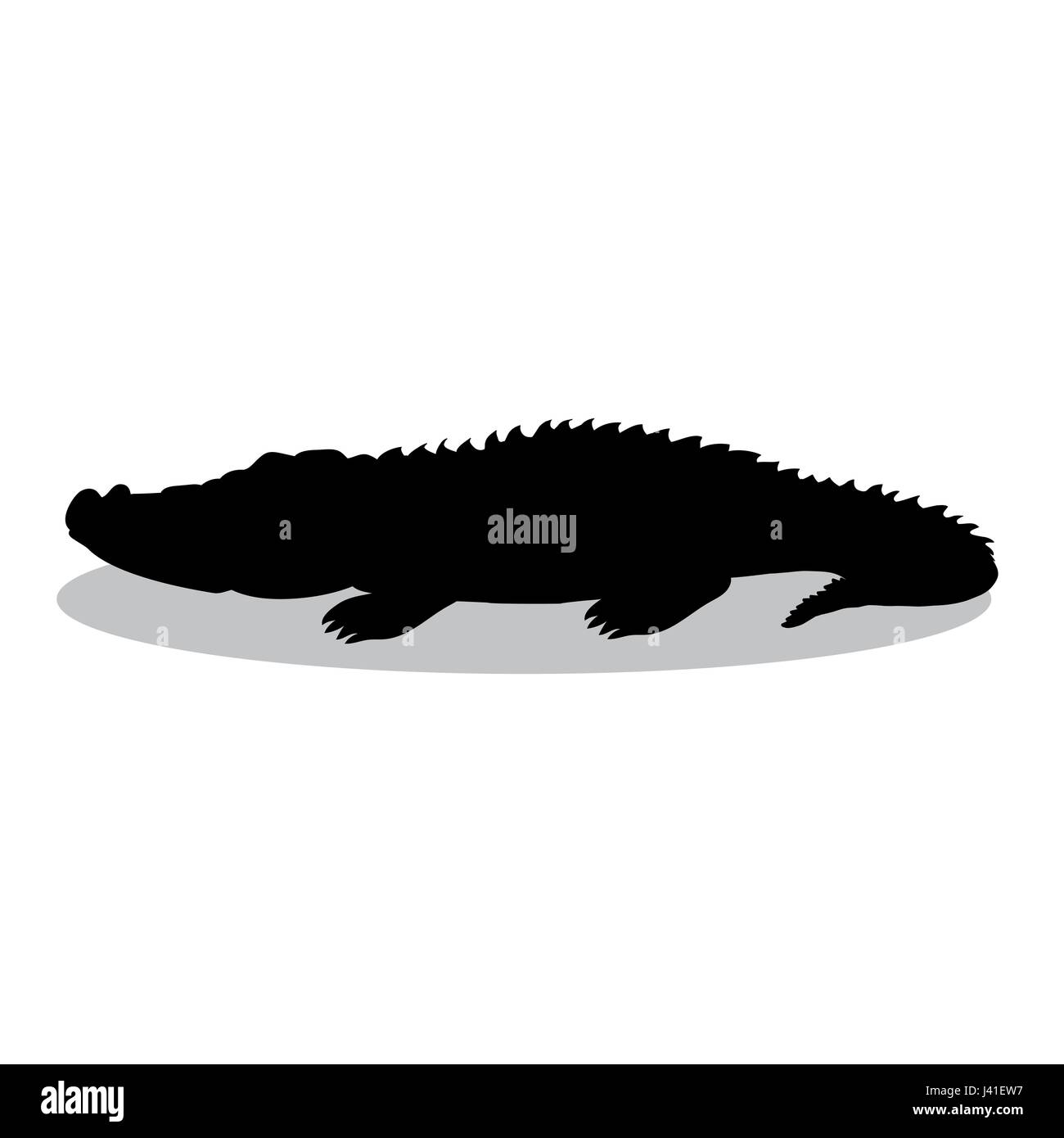 Krokodil silhouette Ausgeschnittene Stockfotos und -bilder - Alamy