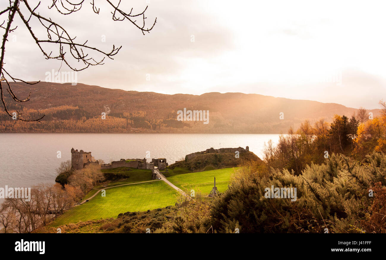 Urquhart Castle Stockfoto