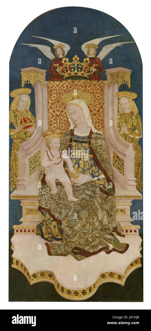 Madonna mit Jesuskind thront mit Engeln von Unknown Stockfoto