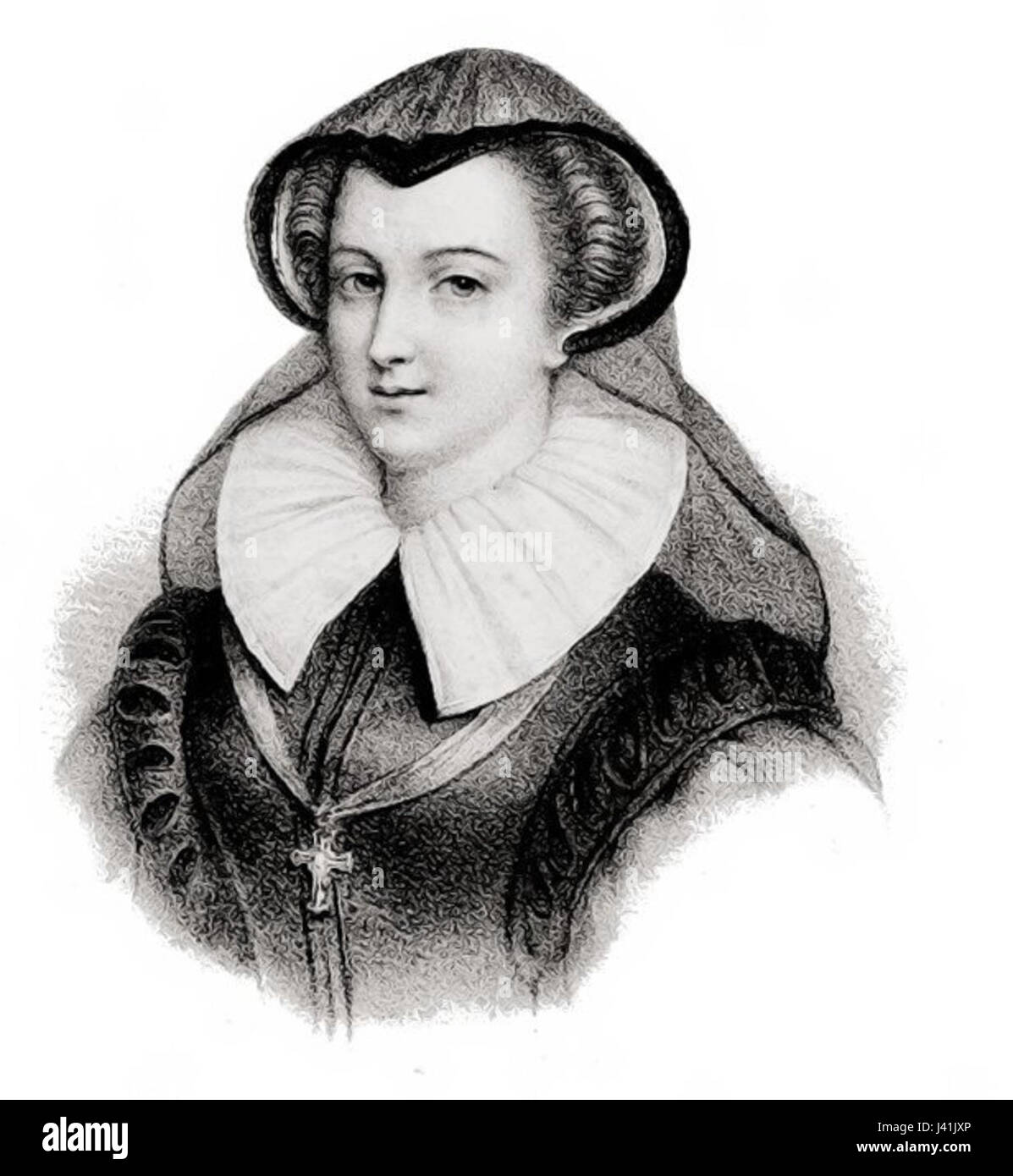 Mary Stuart, bekannt als Mary, Queen of Scots (1542–1587), regierte von 1542 bis zu ihrer Abdankung 1567 über Schottland. Sie wurde im Linlithgow Palace geboren und war die Tochter von König Jakob V. und Maria von Guise. Ihre turbulente Herrschaft umfasste politische Intrigen, Inhaftierung und schließlich Hinrichtung in England. Stockfoto Mary Stuart, bekannt als Mary, Queen of Scots (1542–1587), regierte von 1542 bis zu ihrer Abdankung 1567 über Schottland. Sie wurde im Linlithgow Palace geboren und war die Tochter von König Jakob V. und Maria von Guise. Ihre turbulente Herrschaft umfasste politische Intrigen, Inhaftierung und schließlich Hinrichtung in England. Stockfoto