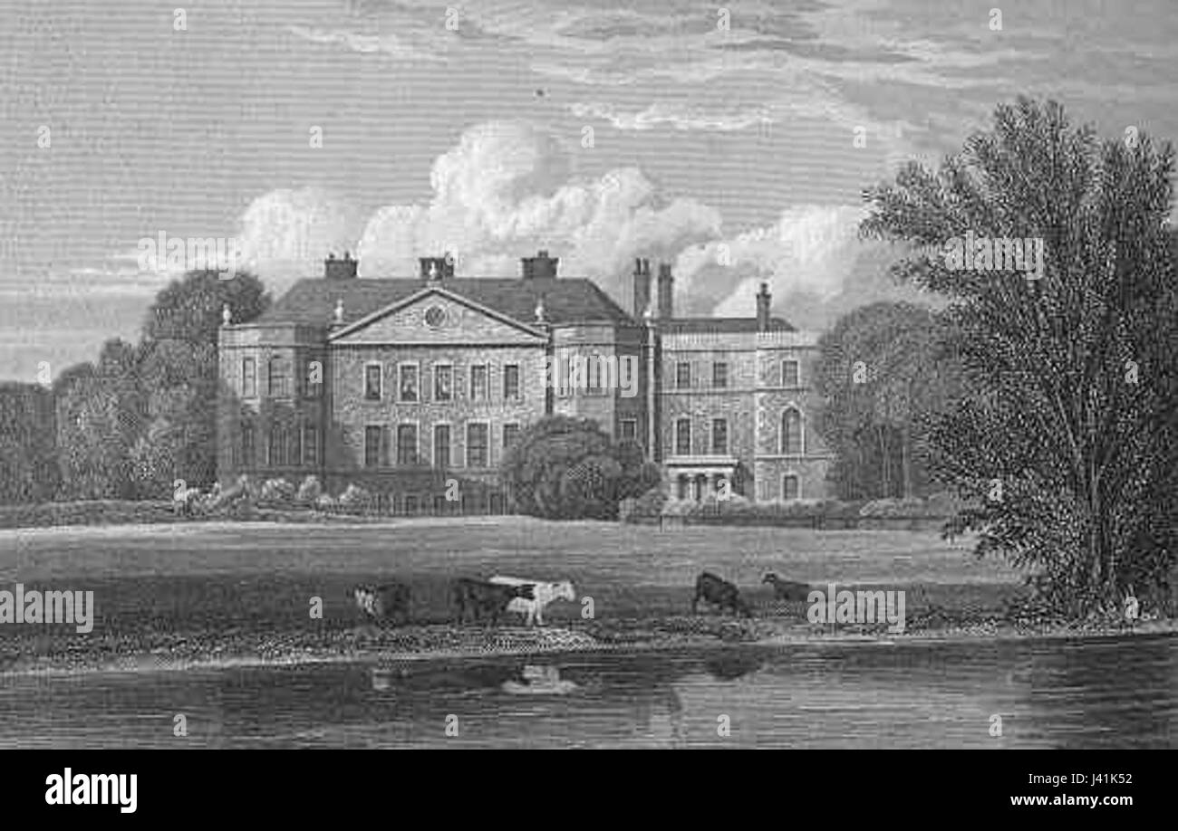 Markeaton Hall ist ein historisches Landhaus in Derbyshire, England. Das Haus aus dem 16. Jahrhundert ist bekannt für seine architektonische Schönheit und historische Bedeutung. Es ist ein Schlüsselbeispiel für englische Landhäuser und dient als historisches Wahrzeichen in der Region. Stockfoto