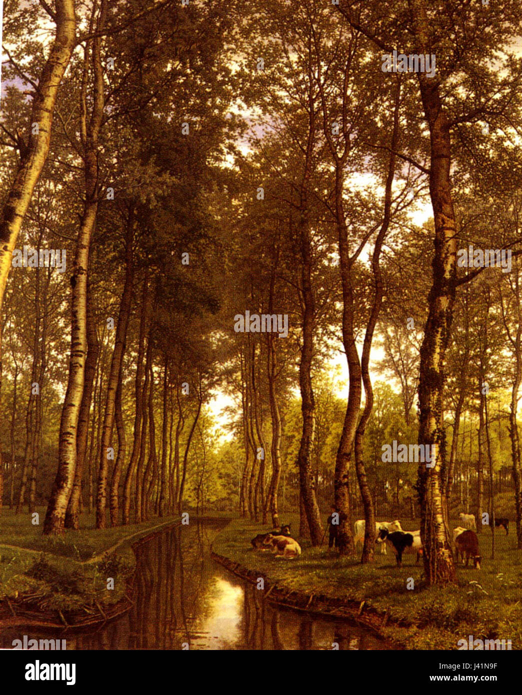 Lamoriniere Jean Pierre Francois Bois De bebt Au Bord Du Canal Stockfoto