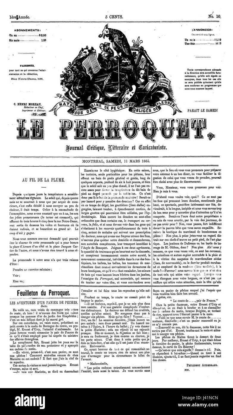 Le Perroquet n10p1 Stockfoto