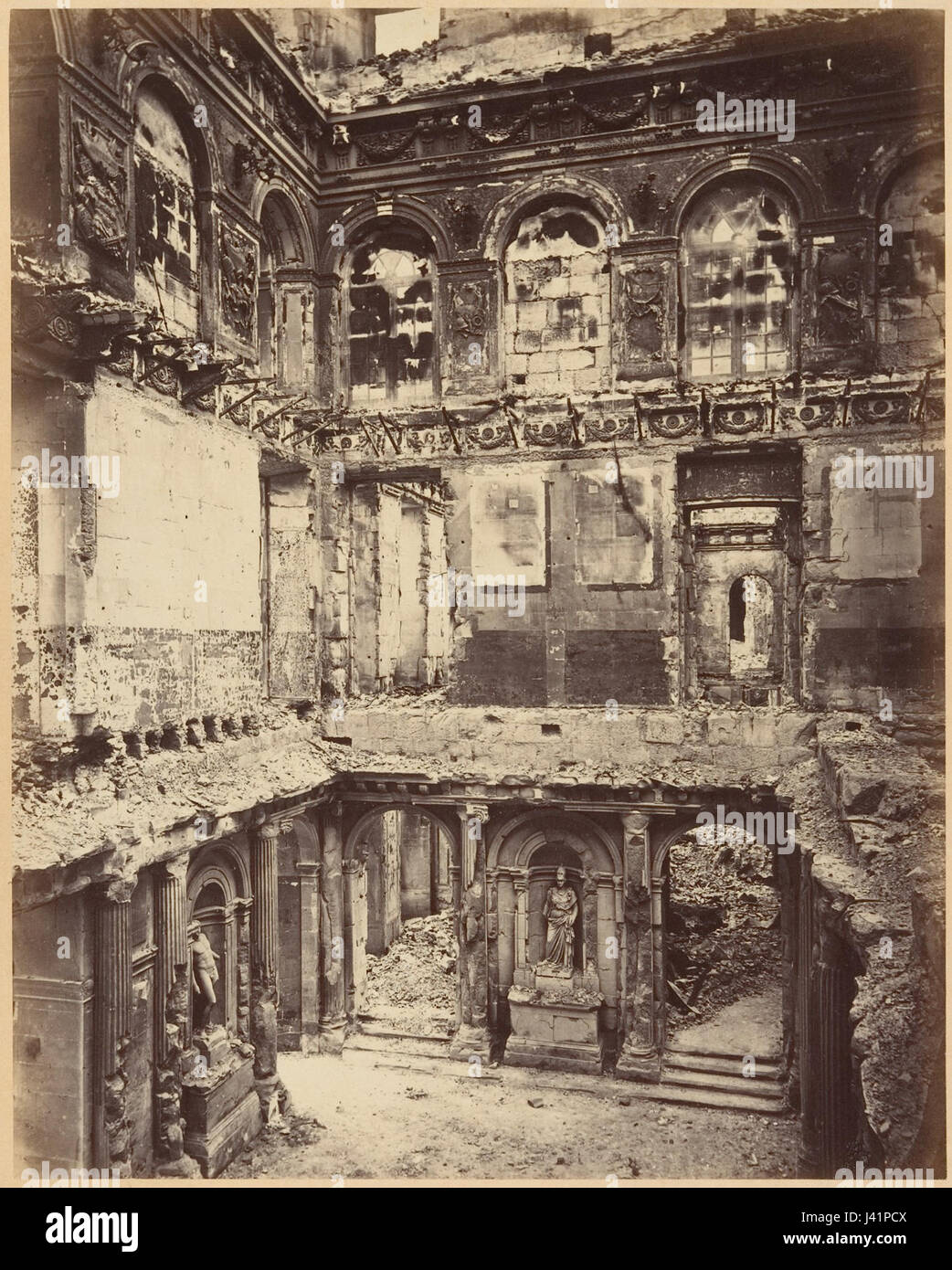 Les Ruines de Paris et de ses Environs 1870 1871, Cent Fotografien, Premier Volumen. DP161585 Stockfoto