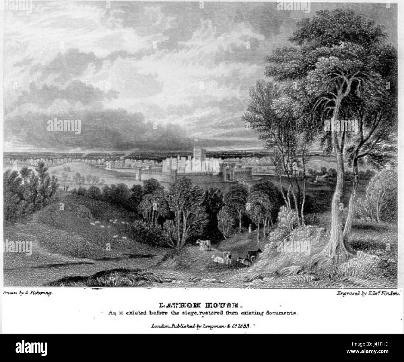 Lathom House zur Zeit der Bürgerkriege Stockfoto