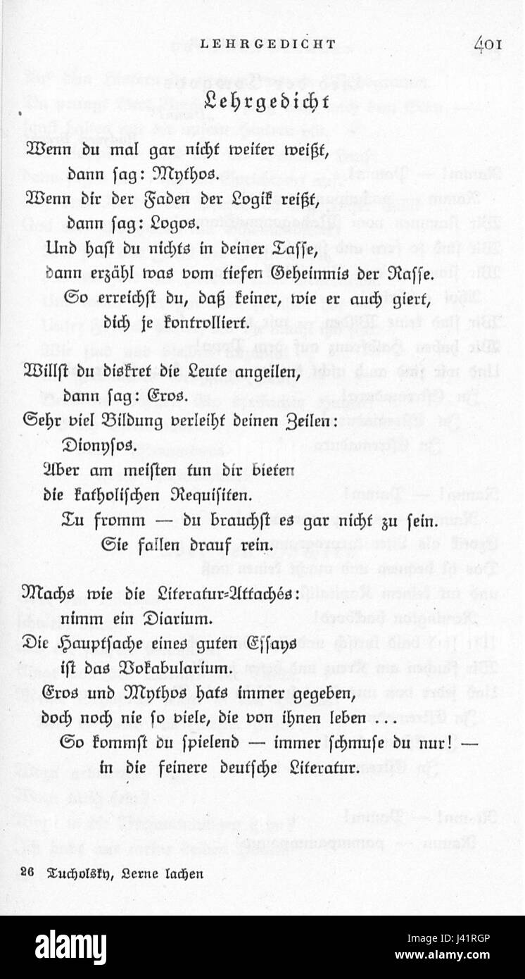 Titel „Lerne lachen ohne zu weinen 40“ (Lerne lachen ohne zu weinen 40), der sich möglicherweise auf ein literarisches oder künstlerisches Werk bezieht, das sich mit dem Thema Freude und Trauer befasst. Stockfoto