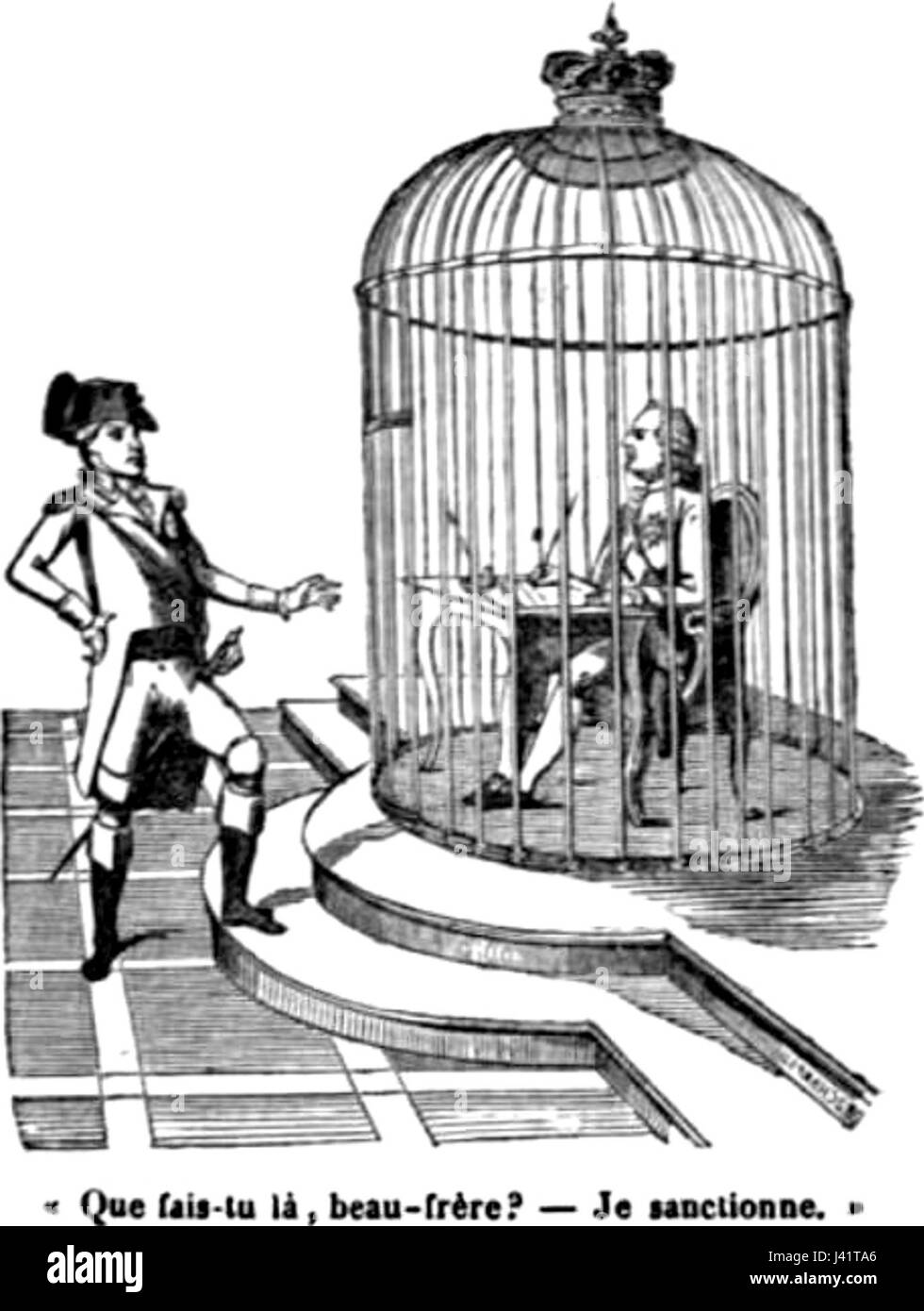 Ludwig XVI., der König von Frankreich, ist bekannt für seine Herrschaft während der Französischen Revolution und seine Beteiligung an politischen und sozialen Reformen. Stockfoto