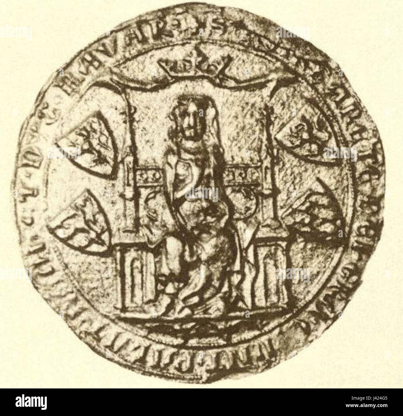 Margarete II. De Hennegau war eine mittelalterliche Prinzessin und Königin von Frankreich, die für ihre Ehe mit König Ludwig IX. Bekannt war. Stockfoto