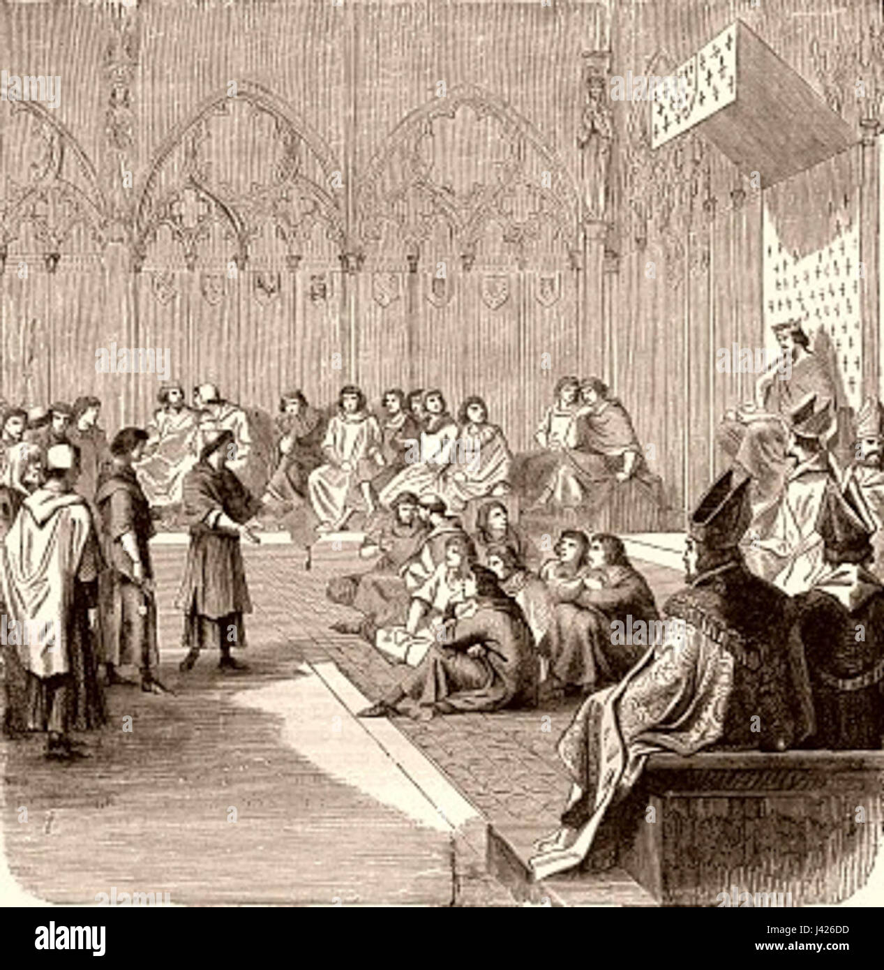 Beleuchtete de Justice Charlesle Mauvais Stockfoto