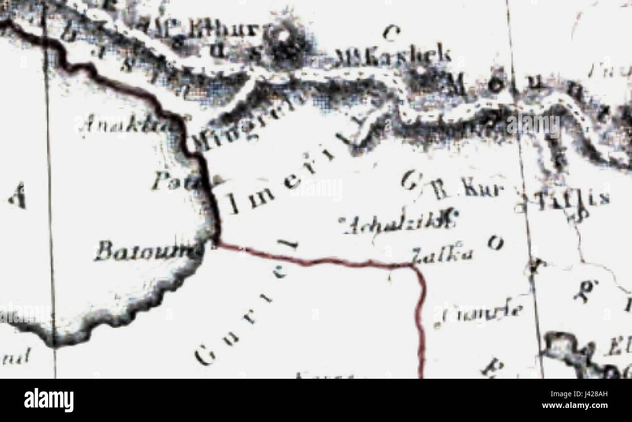 Karte von Russia.B. Georgien. George Dodd. Bildhafte Geschichte des russischen Krieges 1854 5 6 Stockfoto