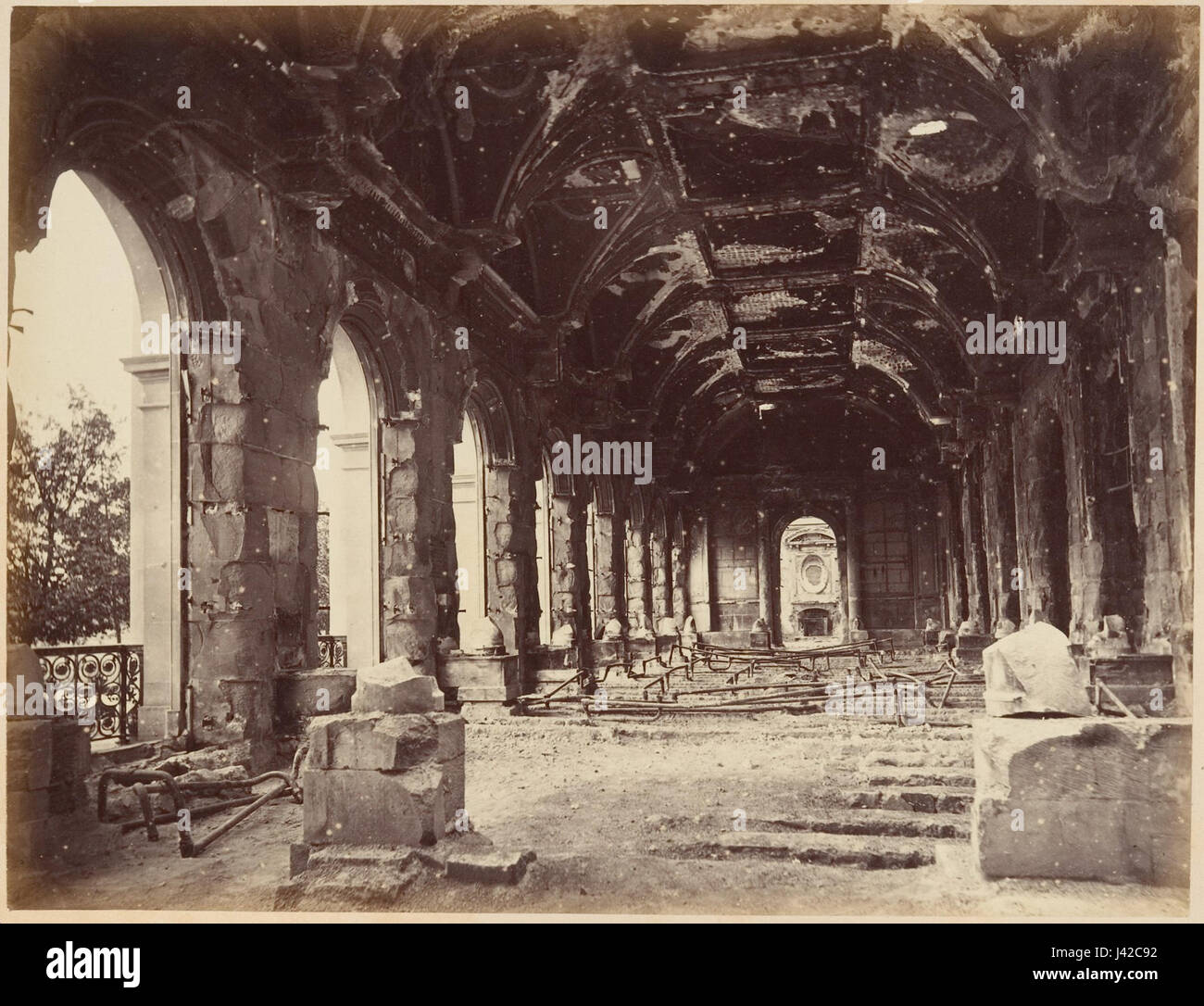 Les Ruines de Paris et de ses Environs 1870 1871, Cent Fotografien, Premier Volumen. DP161592 Stockfoto