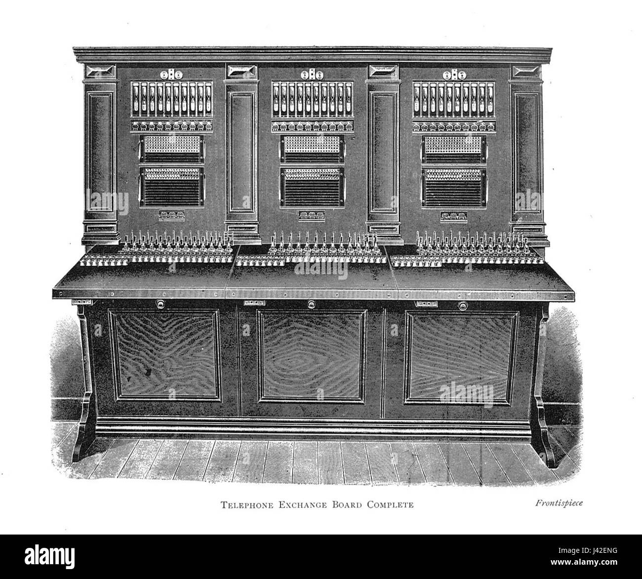 Manuelle Telefonzentrale Board, Frontispiz (Rankin Kennedy, Elektroinstallationen, Bd. V, 1903) Stockfoto