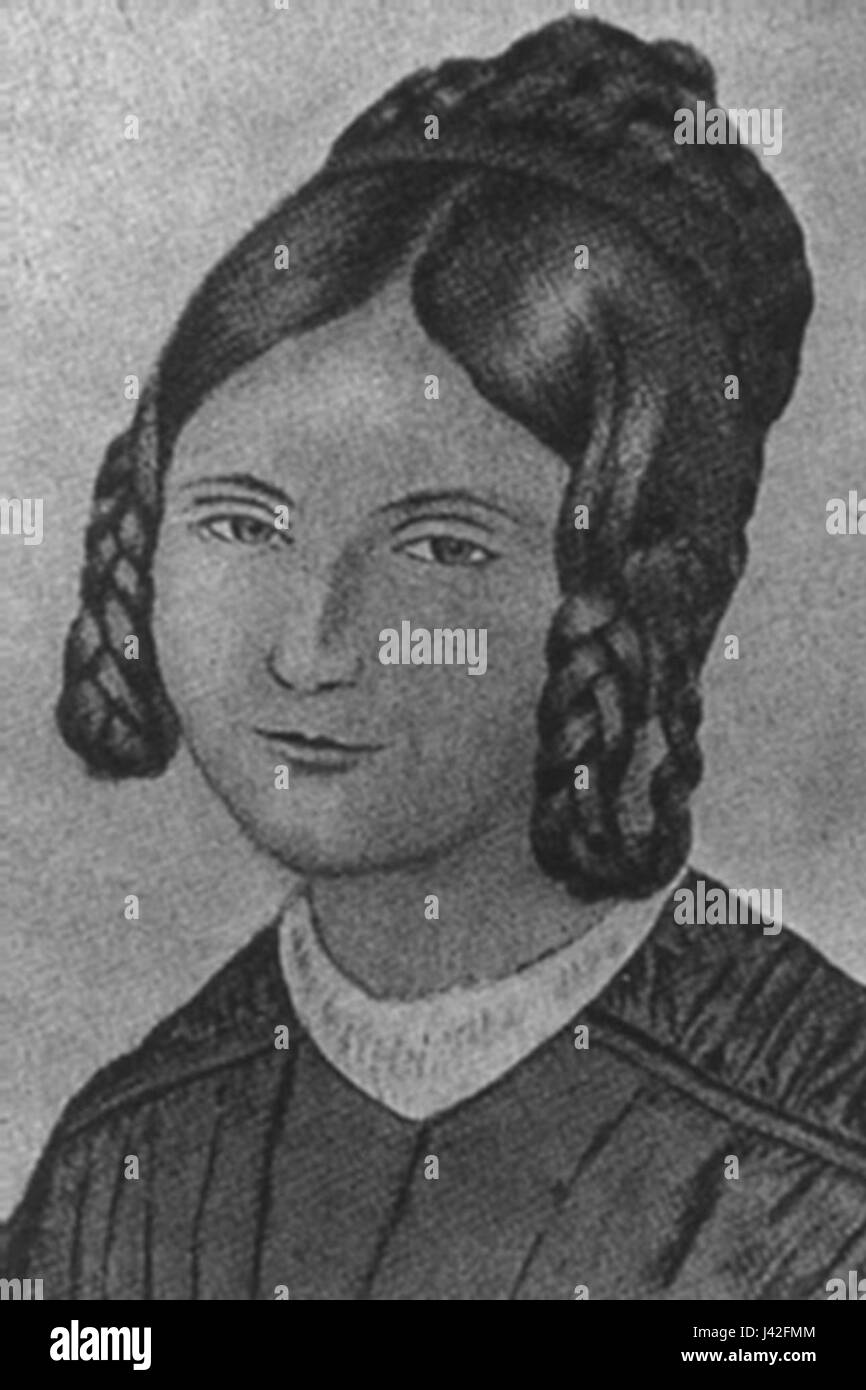 Mathilde Franziska Anneke war eine deutsch-amerikanische Feministin, Schriftstellerin und Sozialaktivistin, die für ihre Arbeit bekannt war, die sich für die Rechte der womenâ einsetzte, insbesondere während des 19. Jahrhunderts in Europa und den USA. Stockfoto