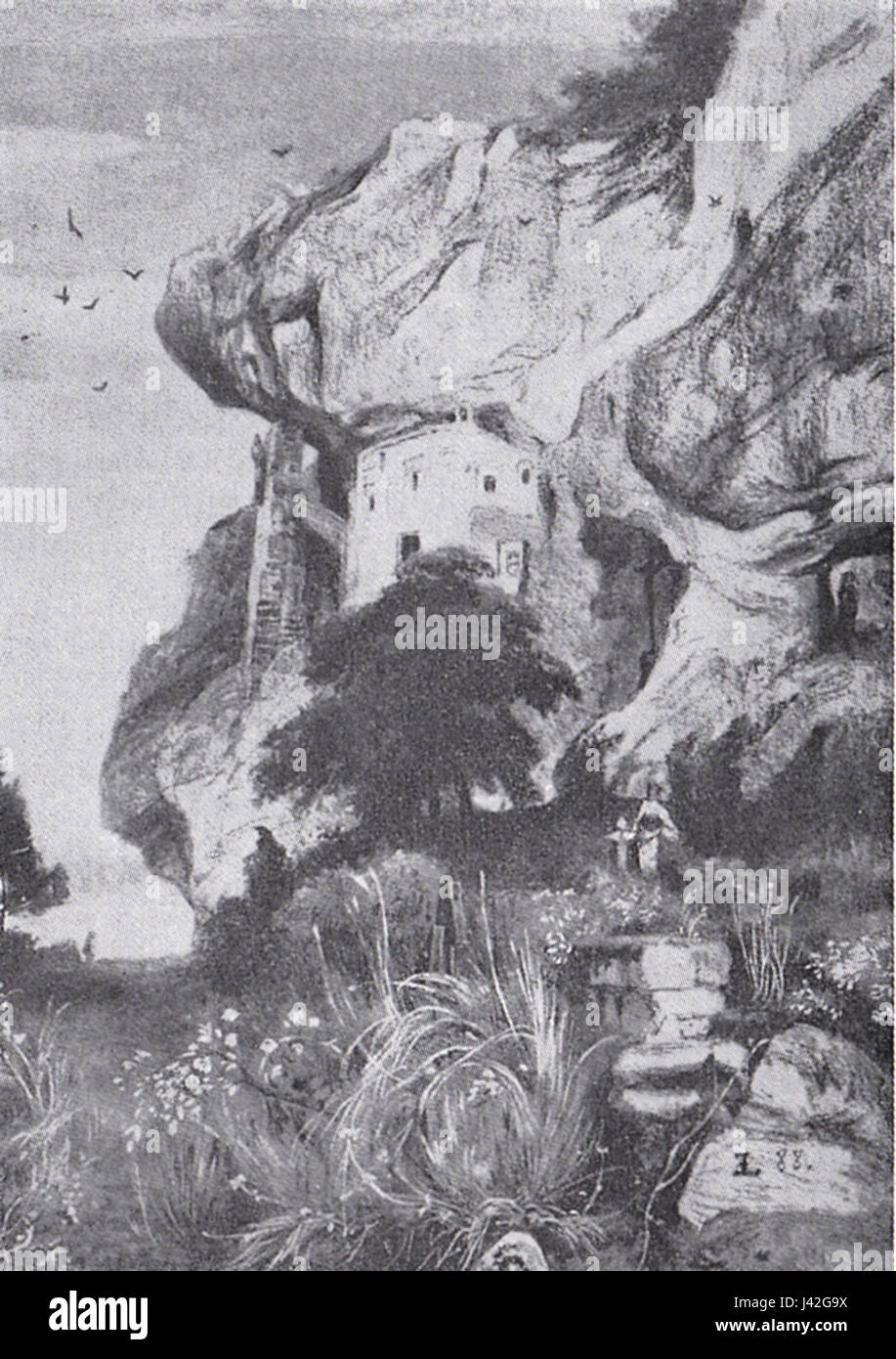 Lugo Isteiner Klotz scheint sich auf historische Figuren oder Orte zu beziehen, wobei mehr Kontext benötigt wird, um das Thema zu klären. Stockfoto