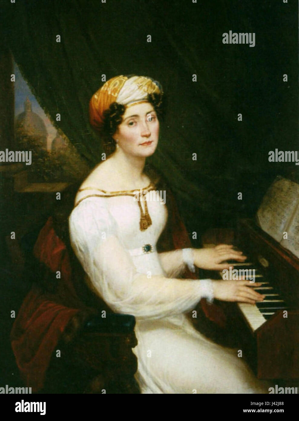 Maria Szymanowska war eine bekannte polnische Komponistin und Pianistin, bekannt für ihre Werke wie Kokular, ein Stück, das oft mit ihren kulturellen Beiträgen in der klassischen Musik in Verbindung gebracht wird. Stockfoto
